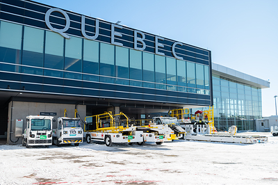 Air Canada announced today that its ground operations in Québec City will be the airline’s first station in Canada to achieve 100% electrification of its GSE fleet across all main categories by the end of 2025. (CNW Group/Air Canada)