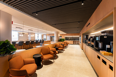 Air Canada is introducing its newest Air Canada CaféTM at the Montréal-Trudeau International Airport, offering a seamless, premium grab and go experience for eligible domestic travellers. (CNW Group/Air Canada)