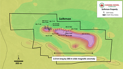 Canada Nickel - Figure 1 Sothman Property (CNW Group/Canada Nickel Company Inc.)