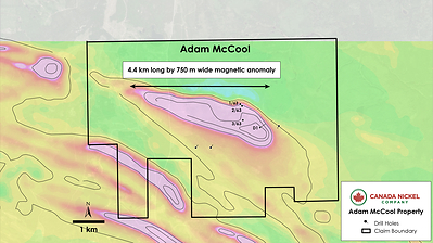 Canada Nickel - Figure 9 Adam McCool Property (CNW Group/Canada Nickel Company Inc.)