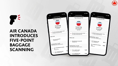 Air Canada Customers Can Now Track their Baggage and Mobility Aids while Travelling in Canada. (CNW Group/Air Canada)