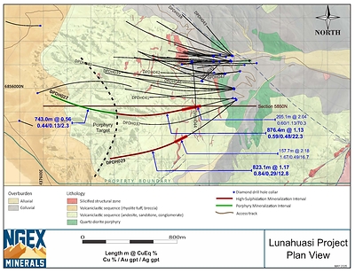 Lunahuasi Geology Drill Plan (CNW Group/NGEx Minerals Ltd.)