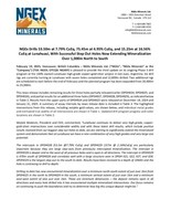 NGEx Drills 53.50m at 7.79% CuEq, 75.45m at 4.95% CuEq, and 15.25m at 16.56% CuEq at Lunahuasi, With Successful Step Out Holes Now Extending Mineralization Over 1,000m North to South (CNW Group/NGEx Minerals Ltd.)