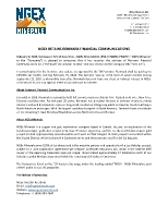 NGEX RETAINS RENMARK FINANCIAL COMMUNICATIONS (CNW Group/NGEx Minerals Ltd.)
