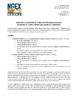 NGEX DRILLS 62 METRES AT 6.98% COPPER EQUIVALENT AND&nbsp;63 METRES AT 5.84% COPPER EQUIVALENT AT LUNAHUASI (CNW Group/NGEx Minerals Ltd.)