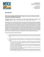 NGEx Minerals Reports Q2 2023 Results; Major Discovery at Lunahuasi; Now Fully Financed for 2023-2024 Field Season (CNW Group/NGEx Minerals Ltd.)