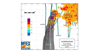 NGEX Minerals Los Helados Fenix Zone July 2023 (CNW Group/NGEx Minerals Ltd.)