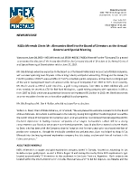 NGEx Minerals Elects Mr. Alessandro Bitelli to the Board of Directors at the Annual General and Special Meeting (CNW Group/NGEx Minerals Ltd.)