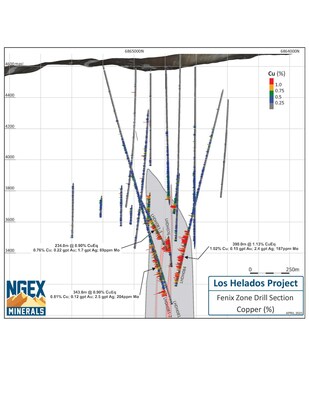 Fenix section (CNW Group/NGEx Minerals Ltd.)