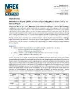 NGEx Minerals Reports 1,016m at 0.65% CuEq including 294m at 0.87% CuEq at Los Helados Project (CNW Group/NGEx Minerals Ltd.)