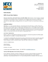 NGEx Grants Stock Options (CNW Group/NGEx Minerals Ltd.)