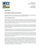 NGEx Minerals Reports Q2 2021 Results (CNW Group/NGEx Minerals Ltd.)
