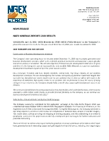 NGEx Minerals Ltd. (CNW Group/NGEx Minerals Ltd.)