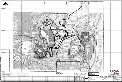 Figure 1: South Railroad Site Plan Layout (CNW Group/Orla Mining Ltd.)