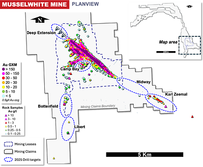 Figure 5: 2025 Near Mine Exploration Targets (CNW Group/Orla Mining Ltd.)