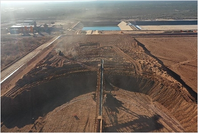Figure 1: Ore Stacking (CNW Group/Orla Mining Ltd.)