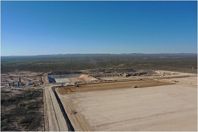 Figure 3: Pond (Pregnant) Liner Installation (CNW Group/Orla Mining Ltd.)