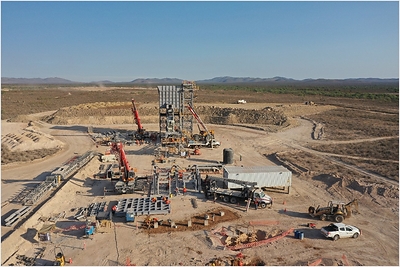 Figure 1: Crusher Erection (CNW Group/Orla Mining Ltd.)