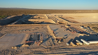 Figure 1: Excavation of Process Ponds and Preparation of Heap Leach Pad (CNW Group/Orla Mining Ltd.)