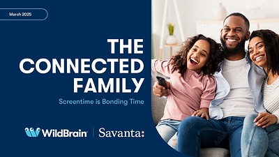 “The Connected Family: Screentime is Bonding Time” reveals new insights from WildBrain and Savanta into the content-viewing and gaming preferences of US families.  It explores the perceptions and preferences of US families around the content they watch and games they play, as well as the value for families of watching and gaming together as bonding activities, and how families recognize and engage with the brands they see. (CNW Group/WildBrain Ltd.)
