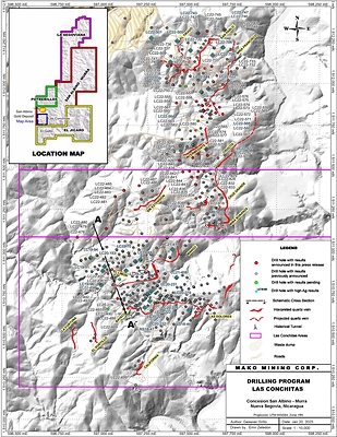 Figure 1 – Drill Hole Plan (CNW Group/Mako Mining Corp.)