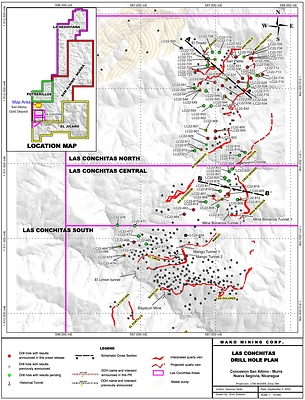Figure 1 – Drill Hole Plan (CNW Group/Mako Mining Corp.)