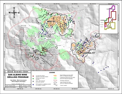 San Albino Mine Drilling Program (CNW Group/Mako Mining Corp.)