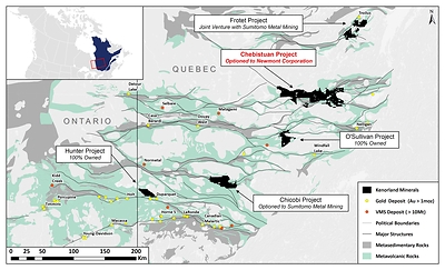 Figure 3. Chebistuan Project Location (CNW Group/Kenorland Minerals Ltd.)