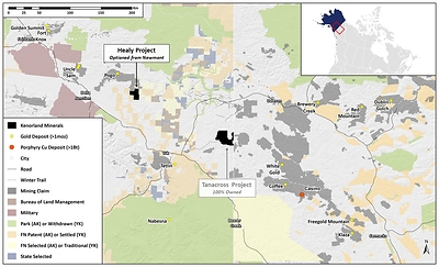 Figure 3. Location Map of Healy Project (CNW Group/Kenorland Minerals Ltd.)