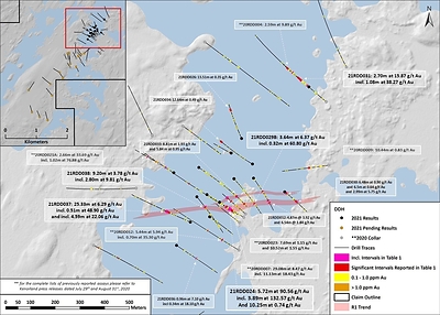 Figure 1. Plan Map of Reported Drilling (CNW Group/Kenorland Minerals Ltd.)