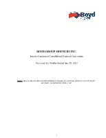 Boyd Group Services Inc. Q2 2021 financial statements and notes (CNW Group/Boyd Group Services Inc.)