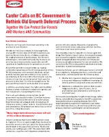 Canfor Letter | The company calls on BC Government to Rethink Old Growth Deferral Process (CNW Group/Canfor Corporation)