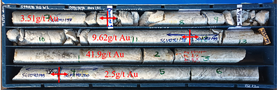 Figure 3 Core Photo of Mineralized Rhyolite from 453 m to 457 m in Hole DCAr0096 (CNW Group/New Pacific Metals Corp.)