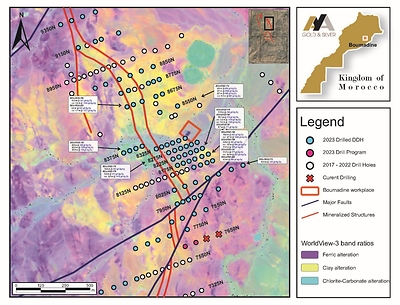 Figure 4 – Surface Plan of Central & North Zones with New 2023 DDH Results (CNW Group/Aya Gold & Silver Inc)