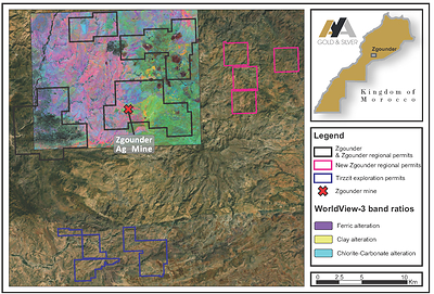 Figure 2: Location of New Zgounder Permits (CNW Group/Aya Gold & Silver Inc)