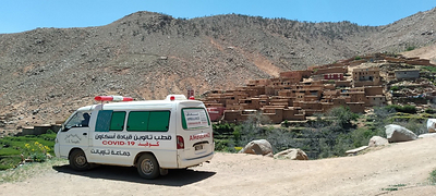 Figure 2 - Mobile clinic at village (CNW Group/Aya Gold & Silver Inc)