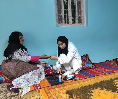 Figure 1 - Nurse screening a patient (CNW Group/Aya Gold & Silver Inc)