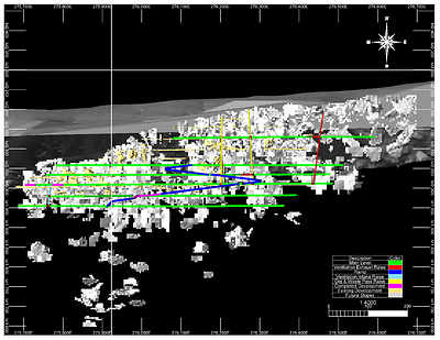 Figure 2 - Underground Development (Isometric View to North) of Zgounder Mine Workings (CNW Group/Aya Gold & Silver Inc)