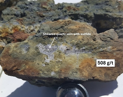 Figure 3 – High-grade silver sample from adit #1 mining dump. (CNW Group/Black Mammoth Metals Corp)