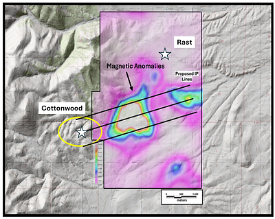 Figure 2 – Proposed IP Lines over 700 m Depth Slice. (CNW Group/Black Mammoth Metals Corp)