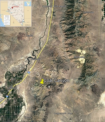 Figure 1 – Coal Canyon location and nearby Rochester Gold and Silver Mine. (CNW Group/Black Mammoth Metals Corp)