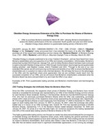Obsidian Energy Announces Extension of its Offer to Purchase the Shares of Bonterra Energy Corp. (CNW Group/Obsidian Energy Ltd.)