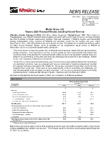 Mullen Group Ltd. Reports 2021 Financial Results including Record Revenue (CNW Group/Mullen Group Ltd.)