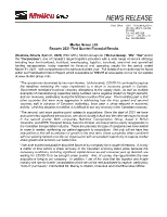 Mullen Group Ltd. Reports 2021 First Quarter Financial Results (CNW Group/Mullen Group Ltd.)