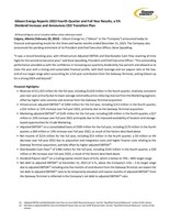 Gibson Energy Announces 2023 Fourth Quarter and Full Year Results and Announces 5% Dividend Increase (CNW Group/Gibson Energy Inc.)
