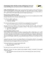 Gibson Energy Confirms 2022 First Quarter Earnings Release and Annual General Meeting Dates and Provides Conference Call & Webcast Details (CNW Group/Gibson Energy Inc.)
