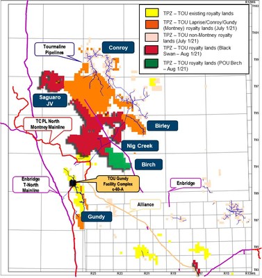 Figure 1: Topaz NEBC Royalty Lands (CNW Group/Topaz Energy Corp.)