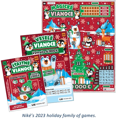 Niké’s 2023 holiday family of games. (CNW Group/Pollard Banknote Limited)