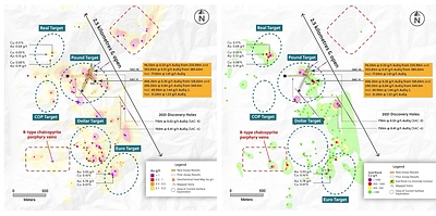 Figure 1: Plan View of the San Antonio Project Highlighting Drilling and Geochemical Results of the Pound Target within the Mineralized Corridor (CNW Group/Collective Mining Ltd.)
