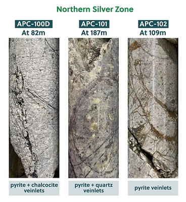 Figure 2: Drill Core Photos from Holes APC-100D, APC-101 and APC-102 (CNW Group/Collective Mining Ltd.)